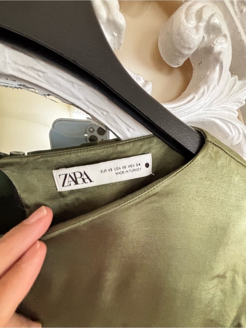 Zara Men's Cargo Pants in Olive Green